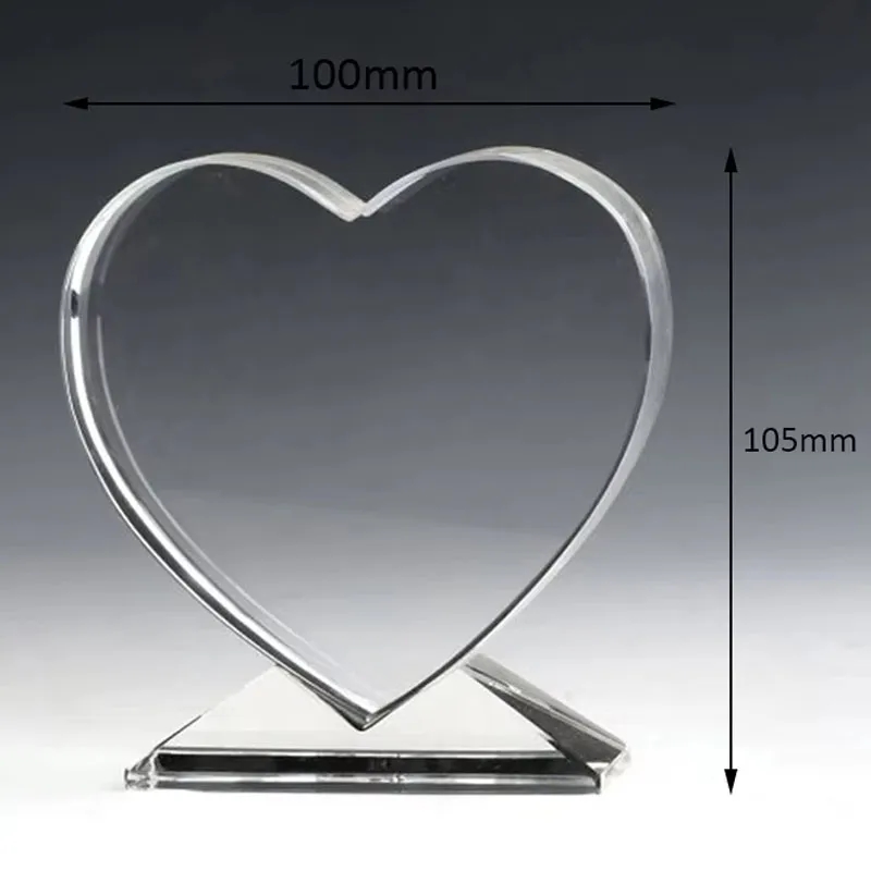 Crystal Heart Shaped Award Trophy 7