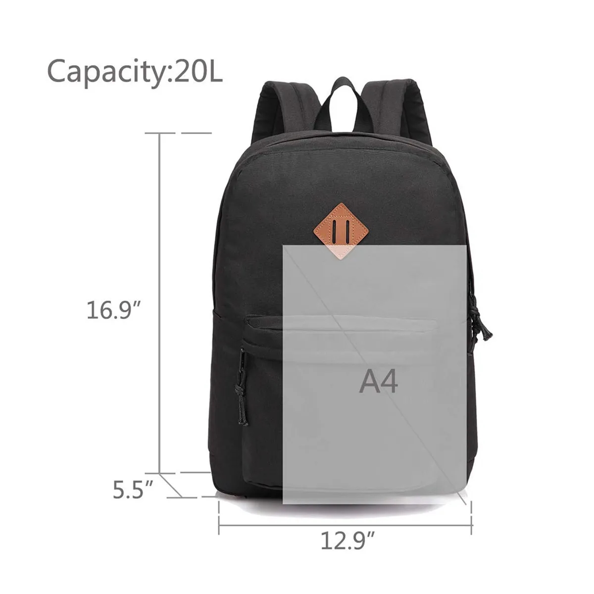 Customized Lightweight Classic Basic Backpack for School 3