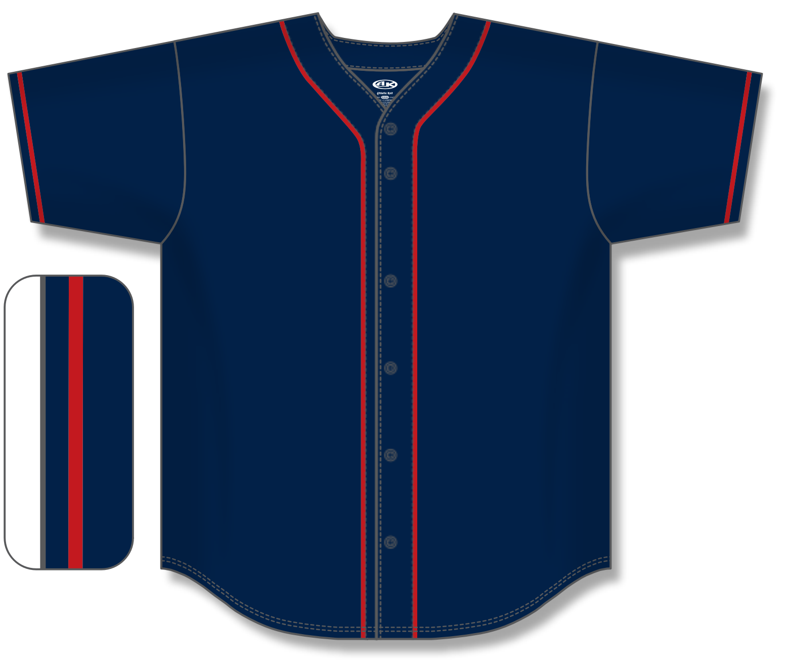 Full Button Baseball Jerseys BA5500-MIN-G01 4