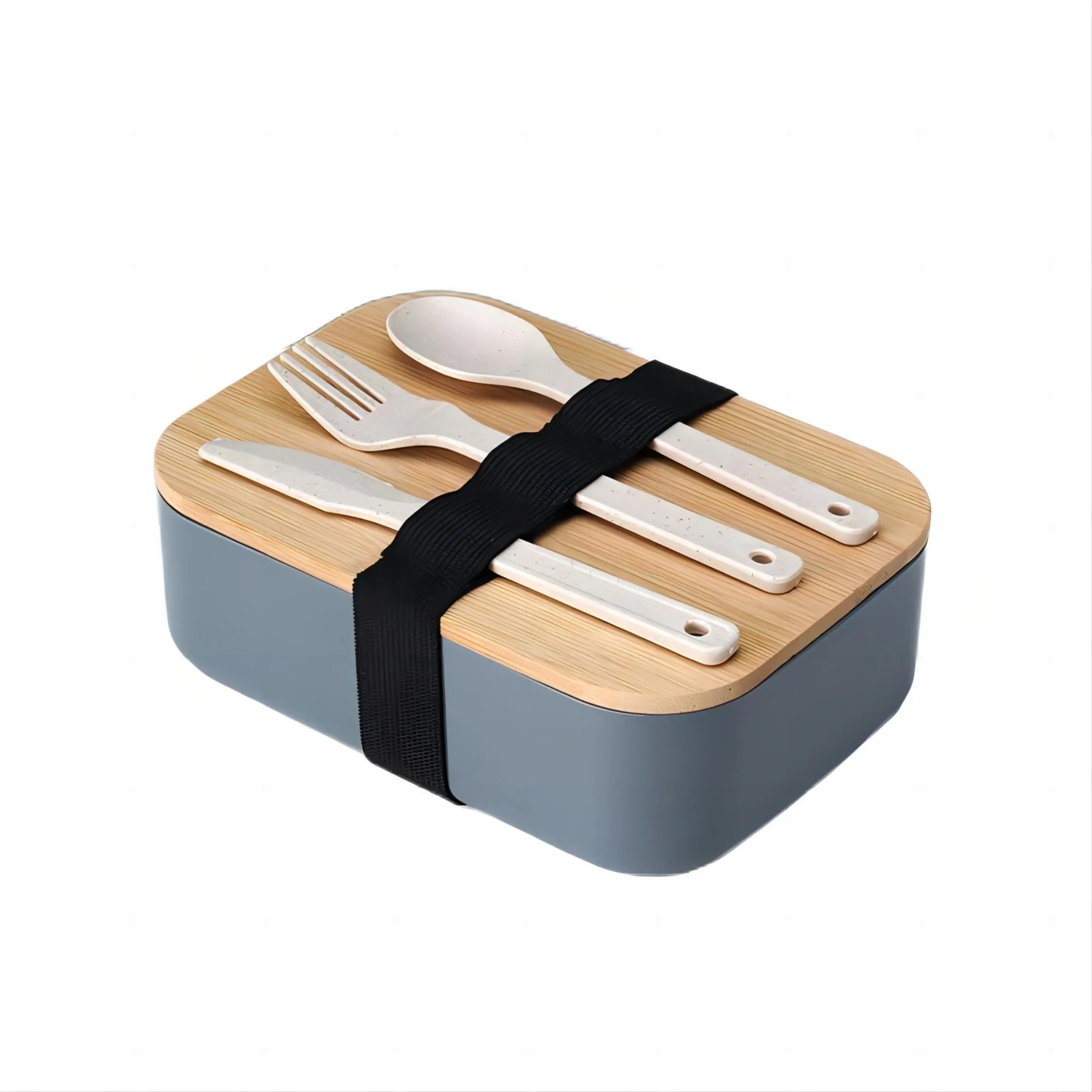 Wheat Straw Wooden Cover Lunch Box 4