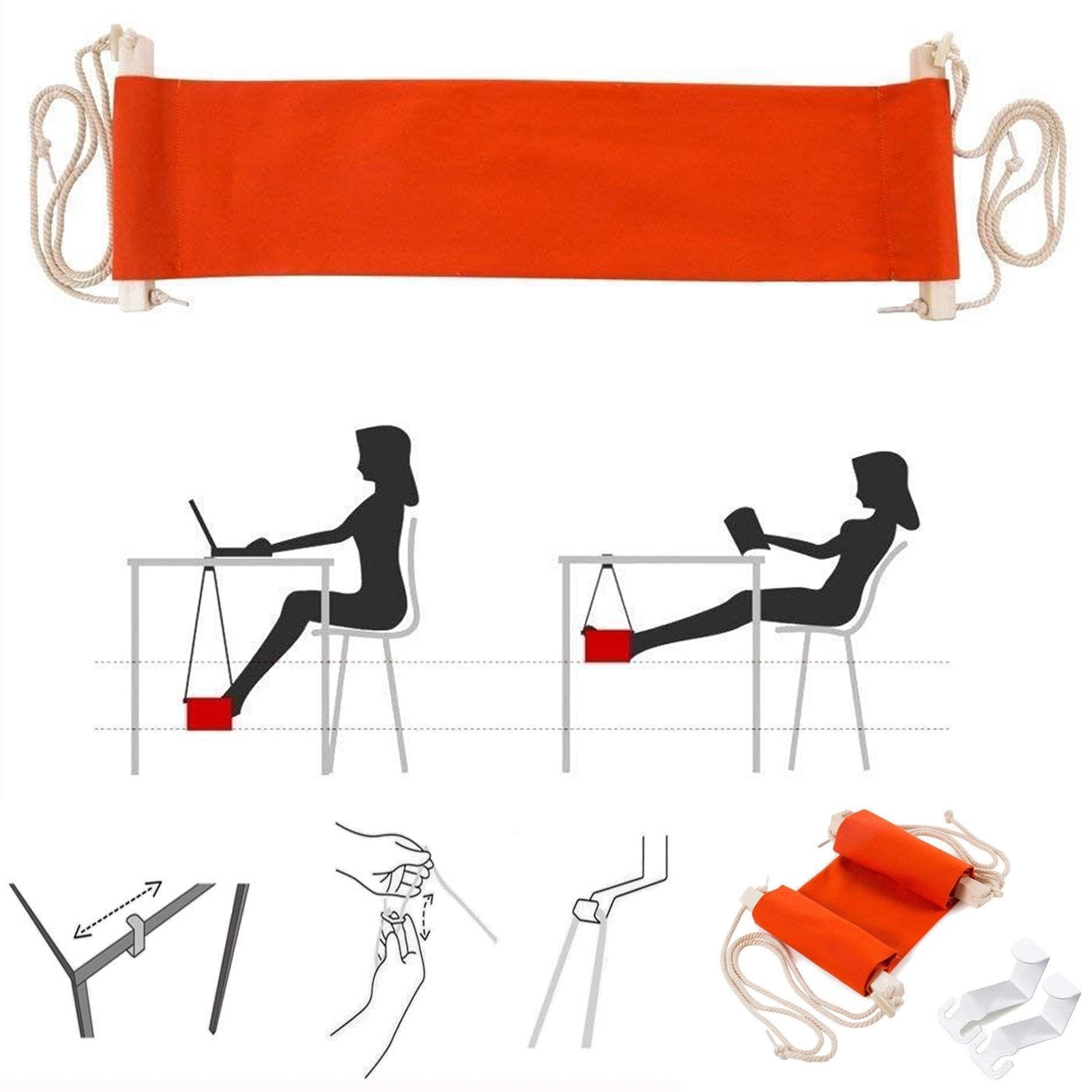 Portable Adjustable Mini Feet Hammock 3