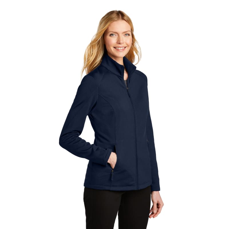 Port Authority Women's Grid Fleece Jacket. 14