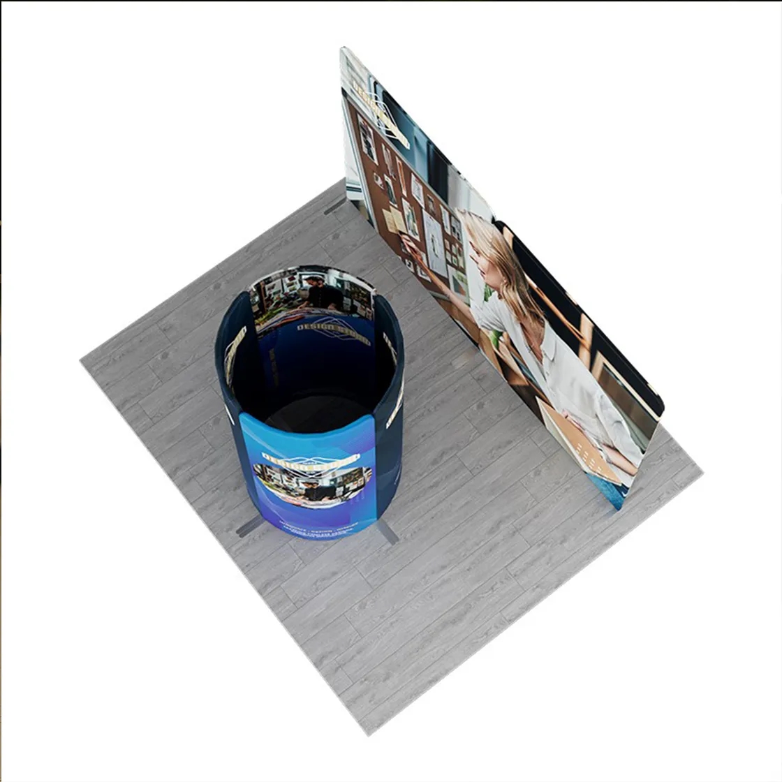 13ft Magnetic Modular Fabric Display - Tower Island Shape 10