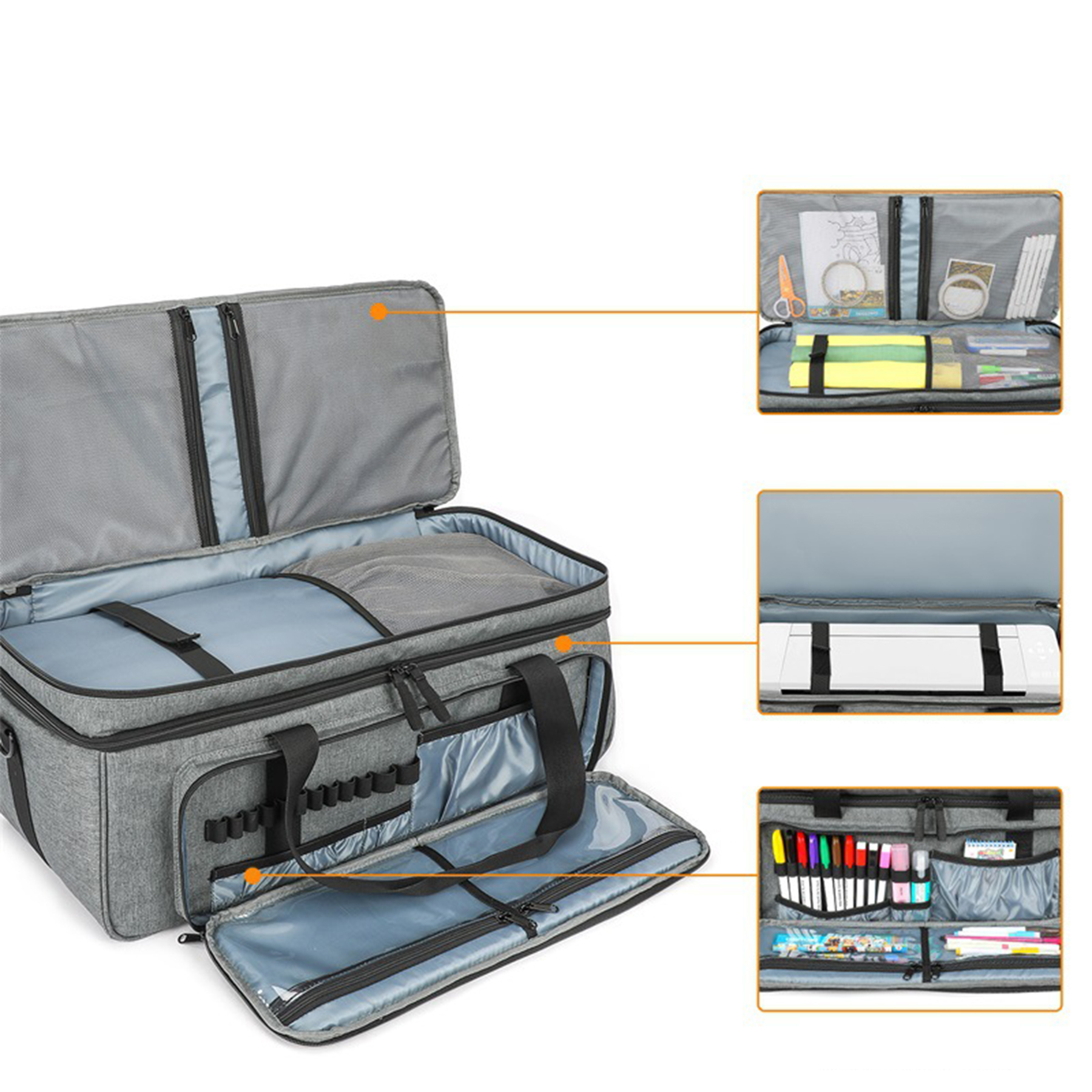 Multifunctional portable printer storage bag 4
