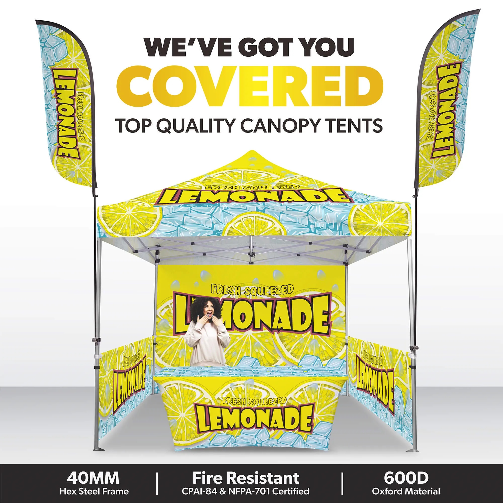 10ft x 10ft Custom Canopy Tent - Experience Gold Package 5