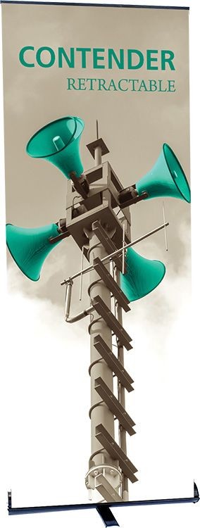 Contender Standard Silver Retractable Banner Stand
