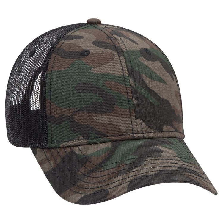 OTTO CAP® Camouflage 6 Panel Low Profile Mesh Back Trucker Hat 16