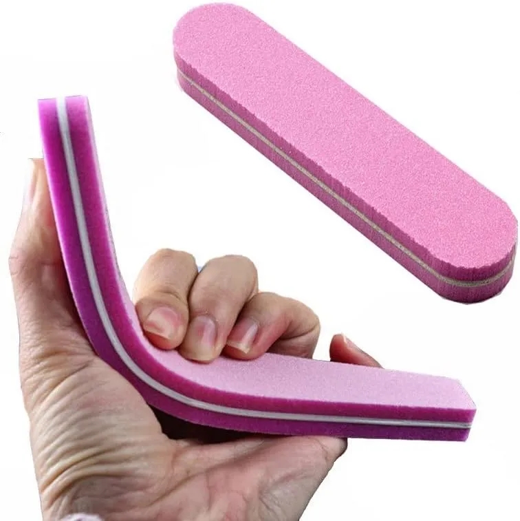 Sponge Grit Nail File Emery Board 6