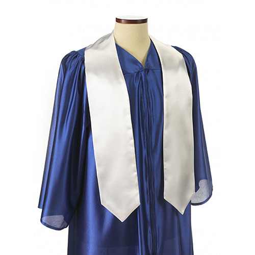 White 72" Graduation Stole 2