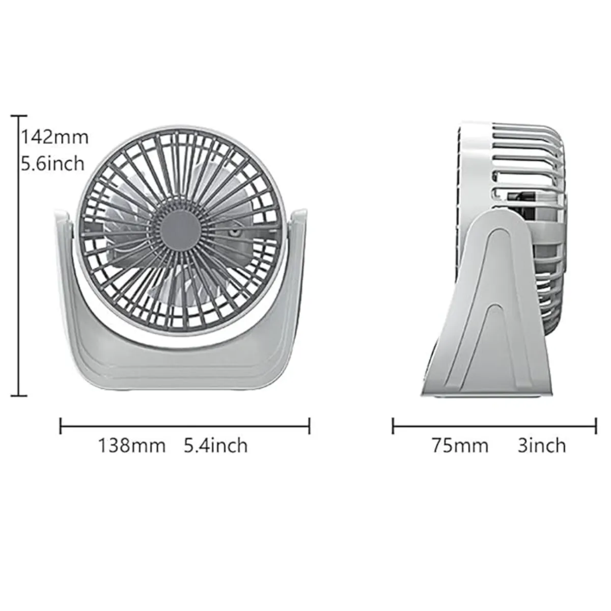 Camping Usb Mini Desktop Fan Rechargeable Long Battery 9