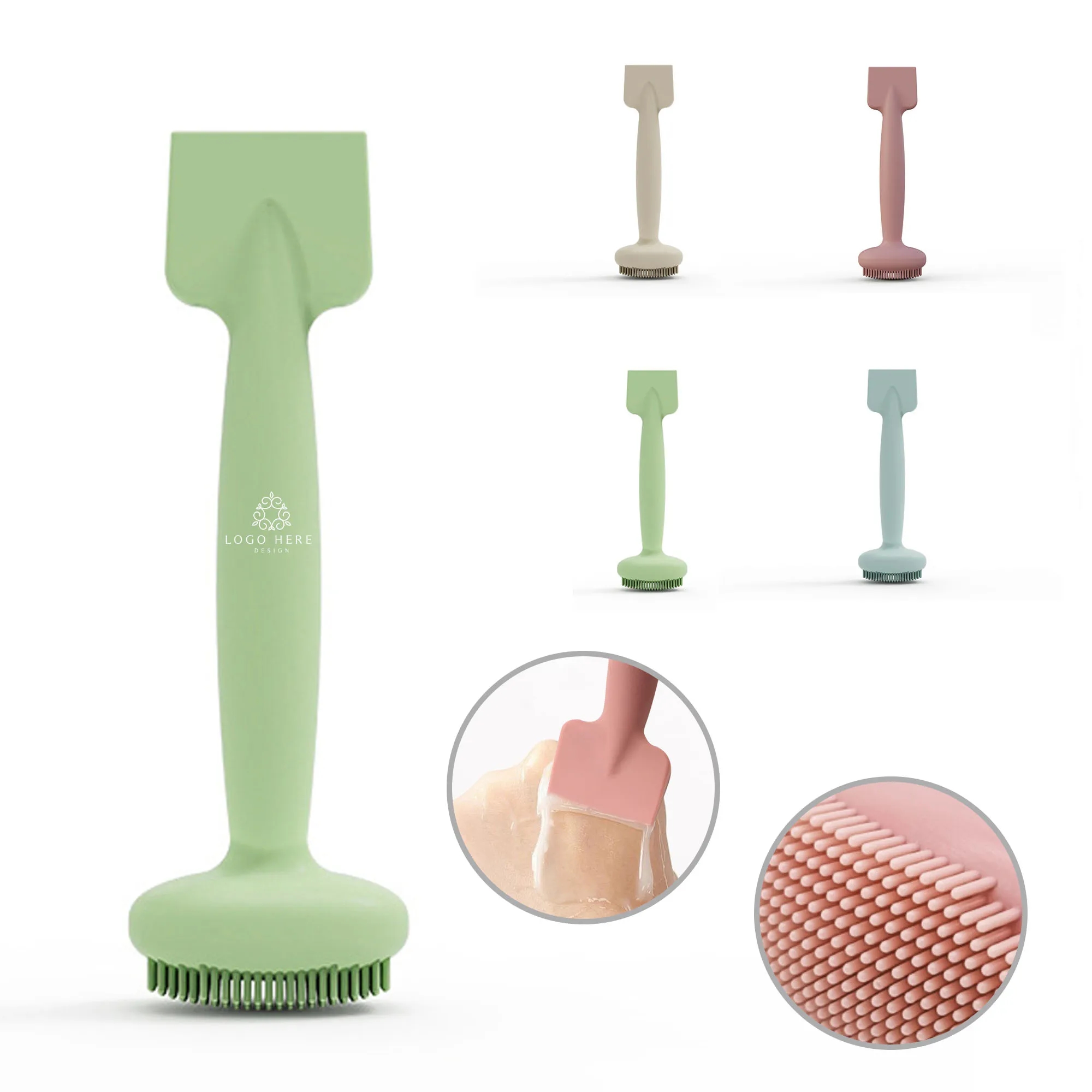 Double-end Silicone Face Mask Applicator Soft Makeup Brush 4