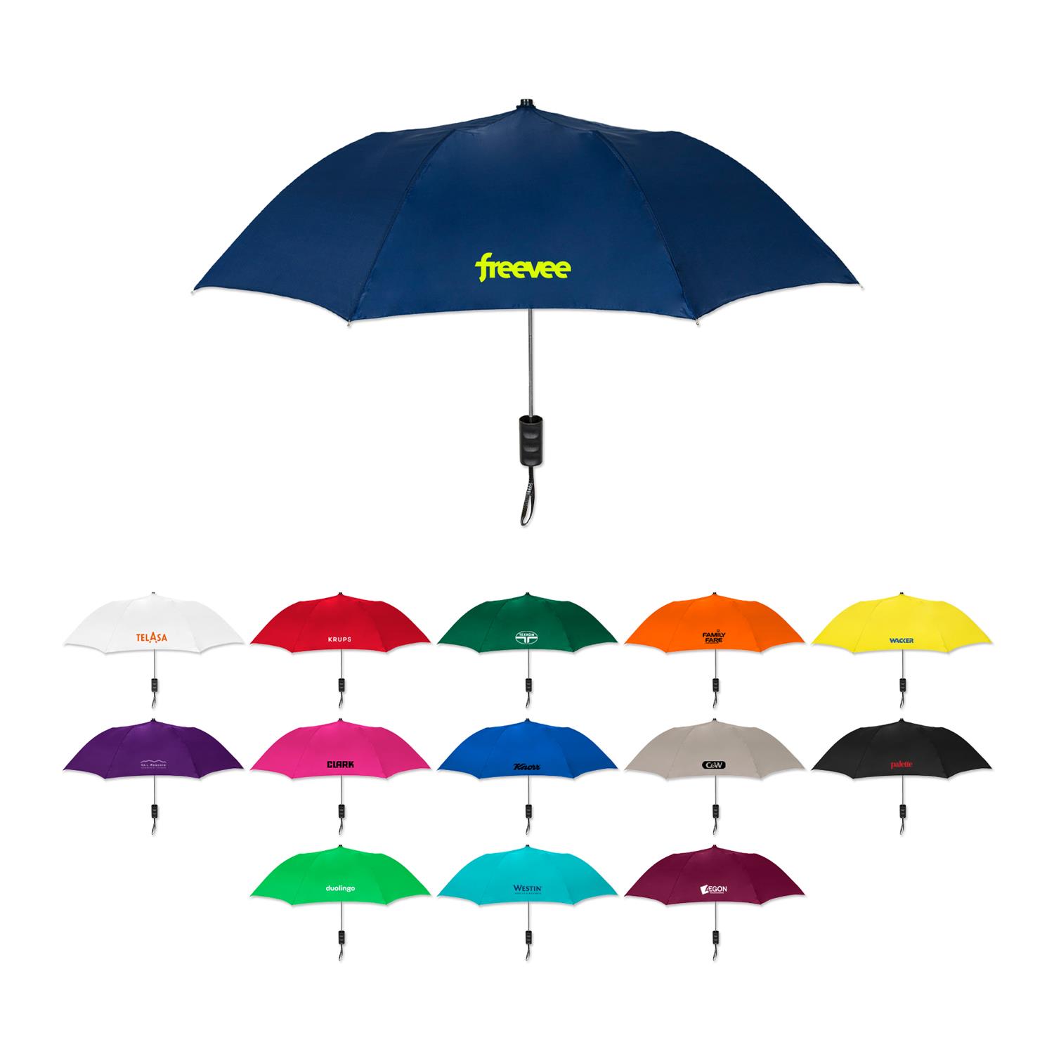 Elite Compact Folding Umbrella - Solid Colors 11