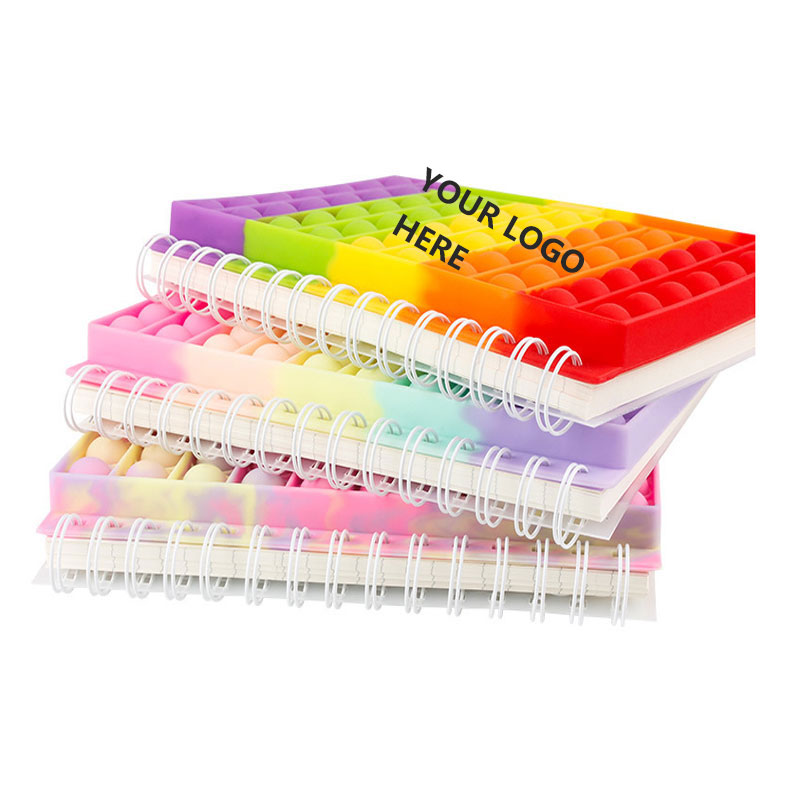 Spiral Push Pop Bubble Silicone Notebook 1