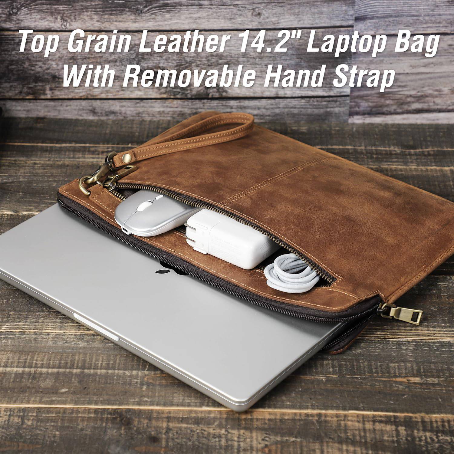 Vintage Leather Laptop Bag 7