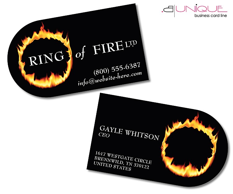 Extra-Thick UV-Coated (1S) Paper Business Card (3.5x2) - B. Unique Shape 1