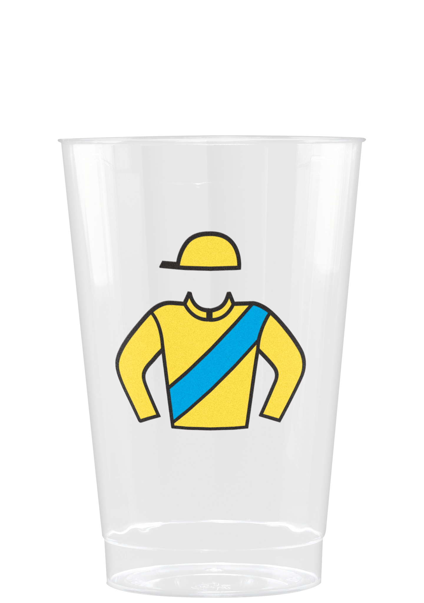 12 oz Hard Plastic Fluted Cup Clear Tradition Print 2