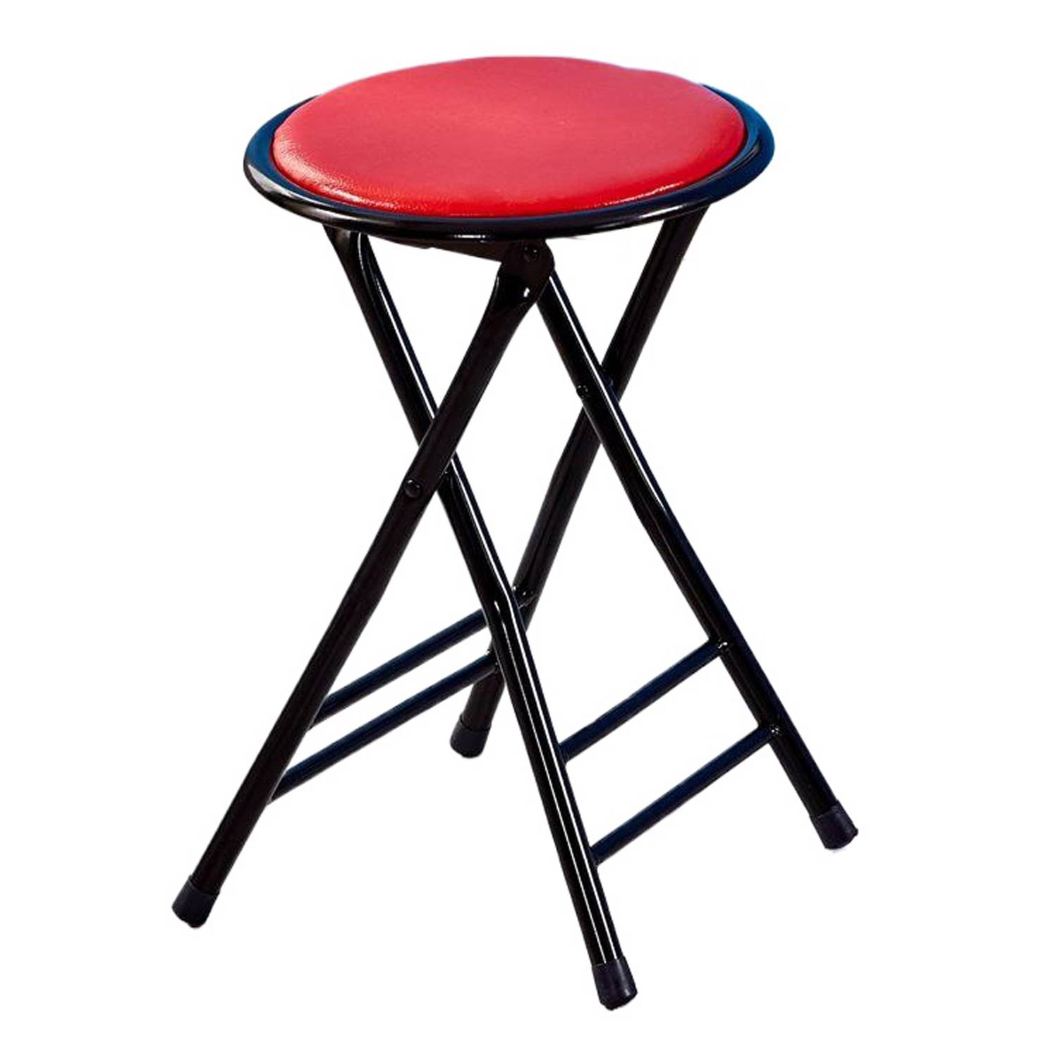 Foldable PU Leather Non Slip Pad Metal Chair 7