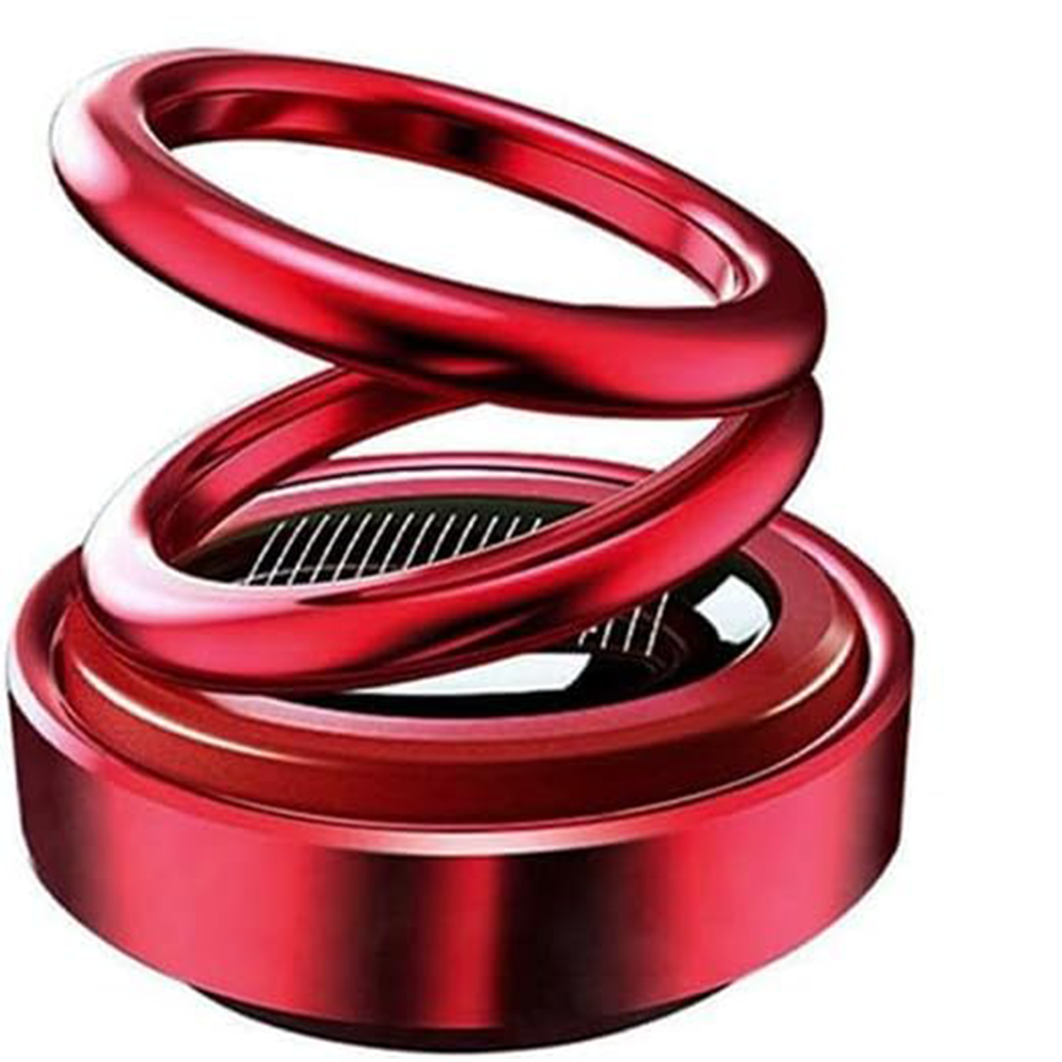 Solar-Powered Dual-Ring Rotating Car Air Freshener 1