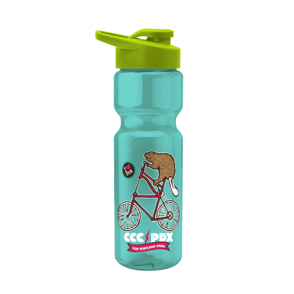 Blazer 28oz Transparent Bike Bottle w/Drink-thru Lid 492