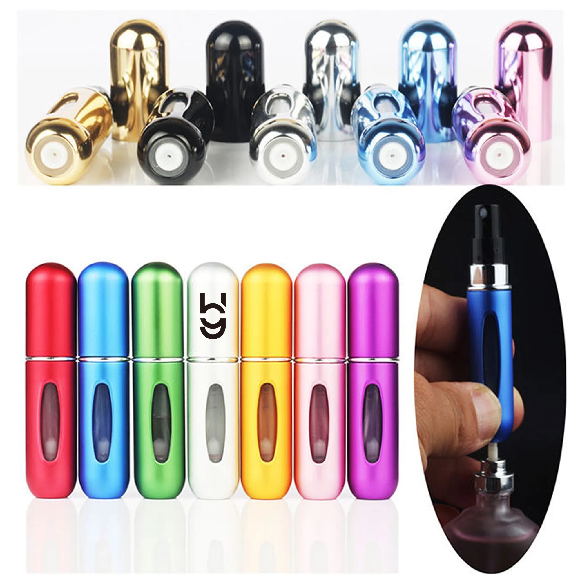 MOQ 20PCS 5ml Portable Mini Refillable Perfume Bottle 3