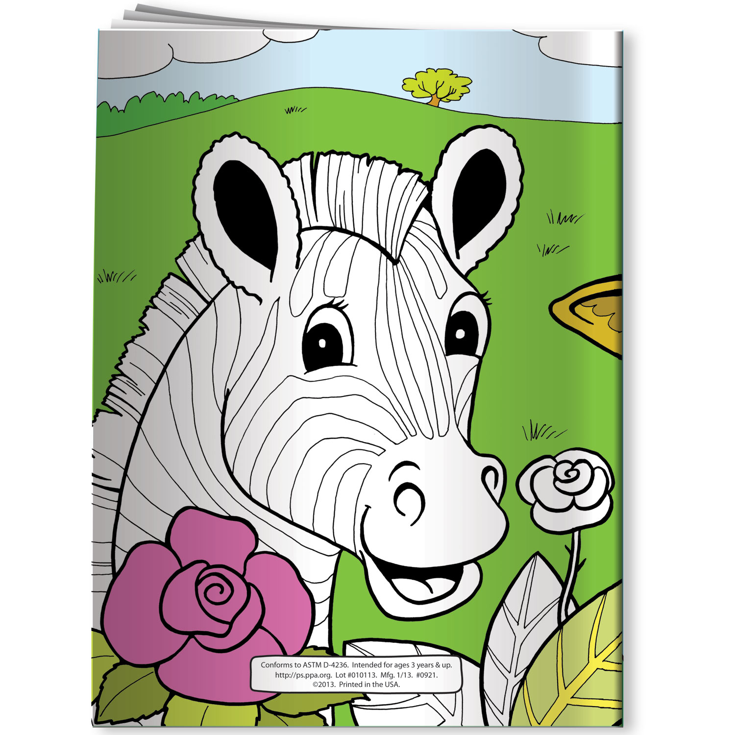 Combo Pack - CB1046 Coloring Book & 4-Pack of Crayons (Imprinted) in a Poly Bag 2