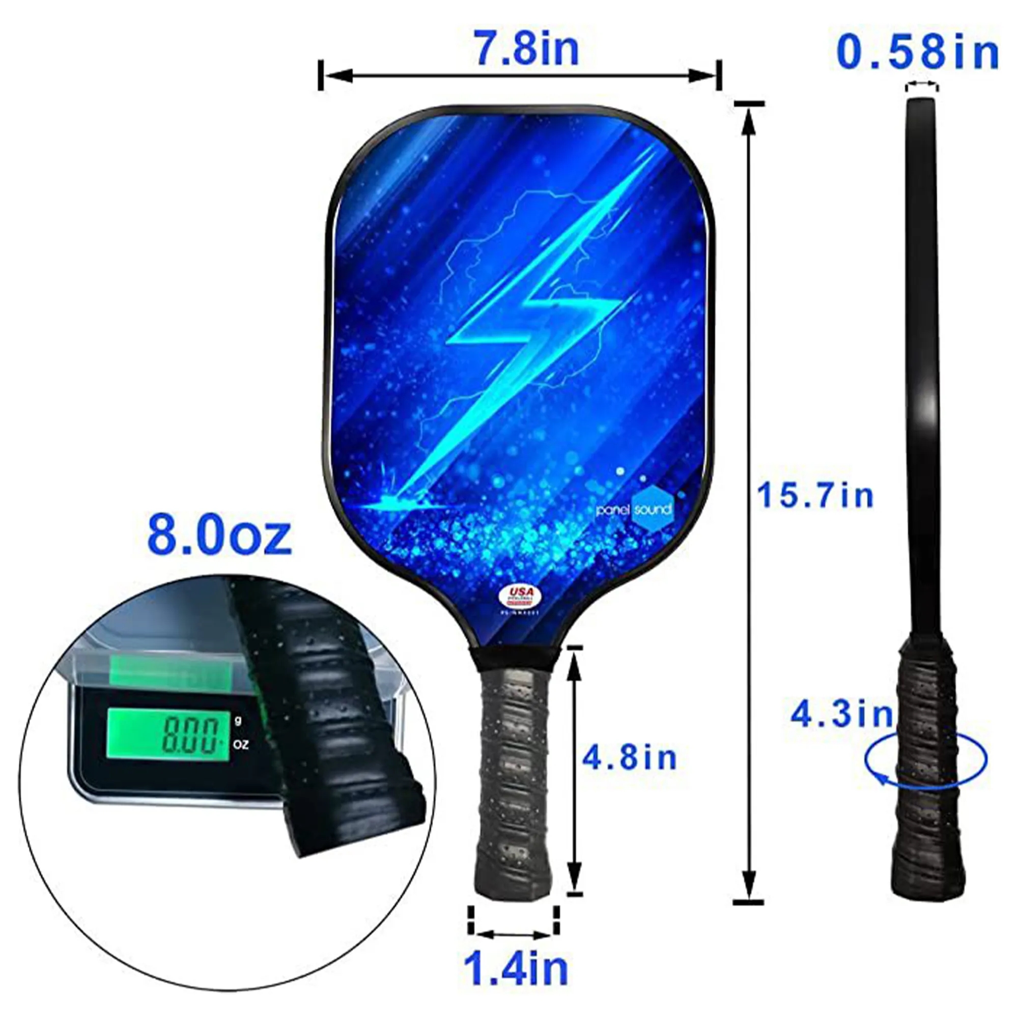 Fiberglass Pickleball Paddles Ball and Bag Set 2