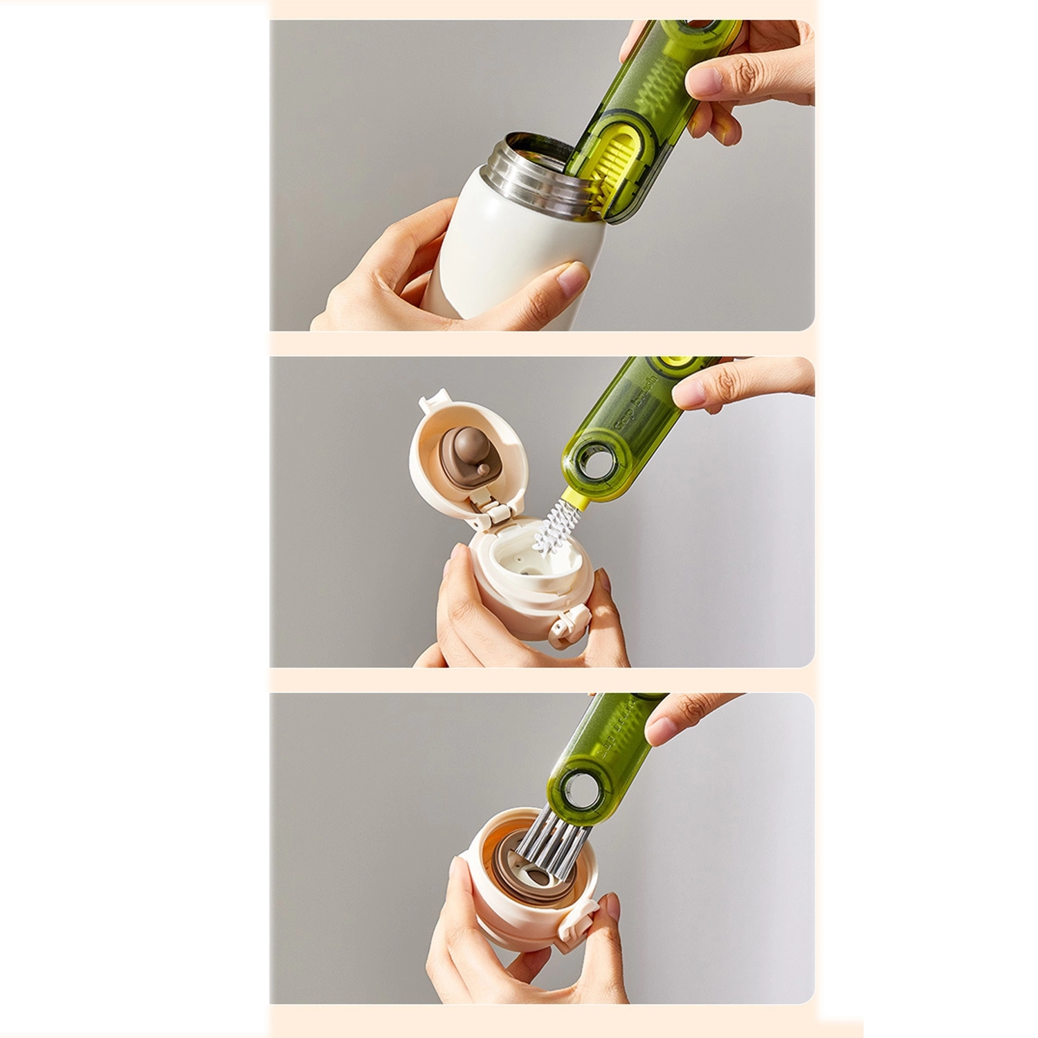 3 in 1 Tiny Bottle Cup Lid Detail Brush 3