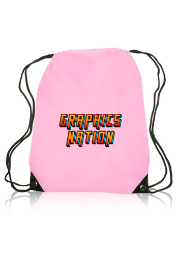 Black Trim Drawstring Bags 50