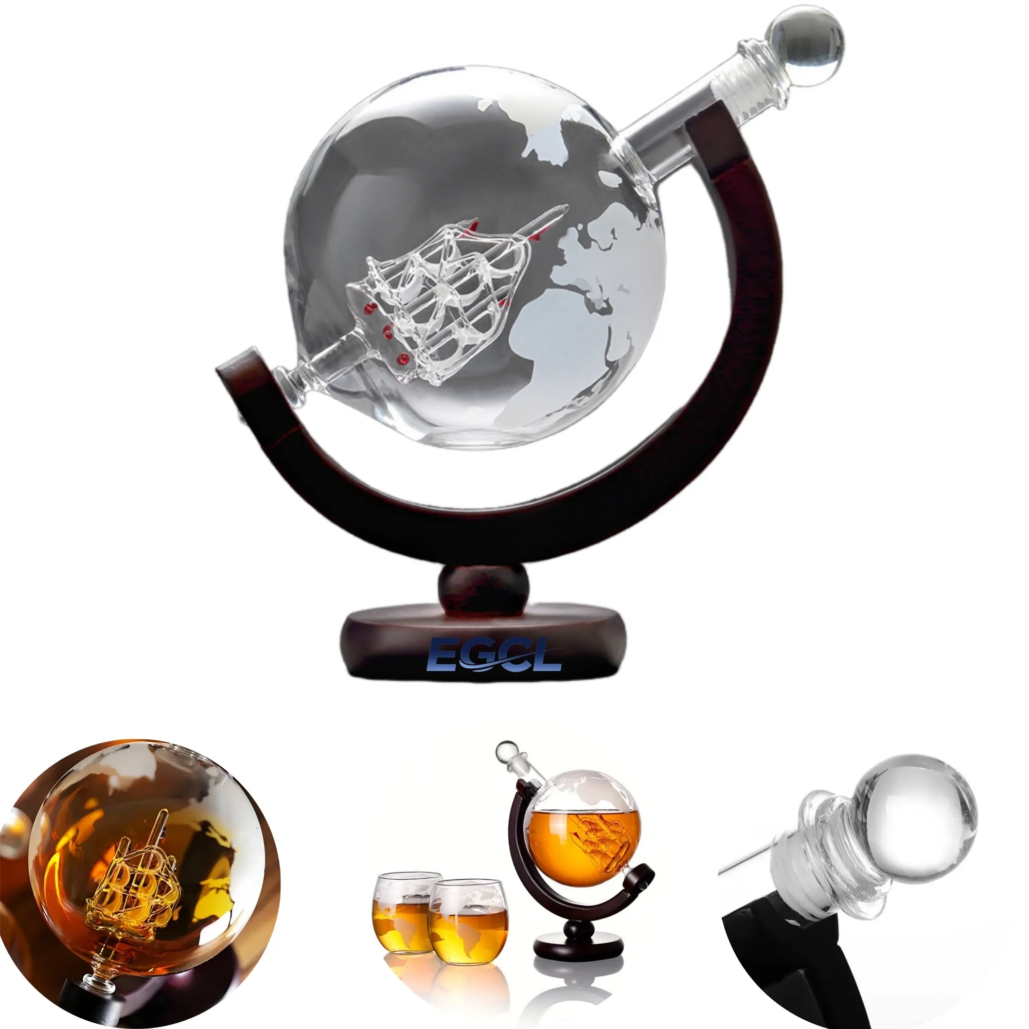 Cool gifts men dad husband bourbon whiskey globe decanter