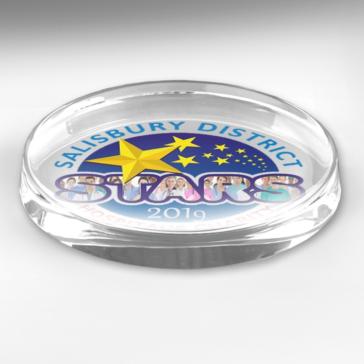 3" x 5" x 1/4" – Oval Glass Paperweight - 8518S (Screen Print), 8518P (4Color Process) 7