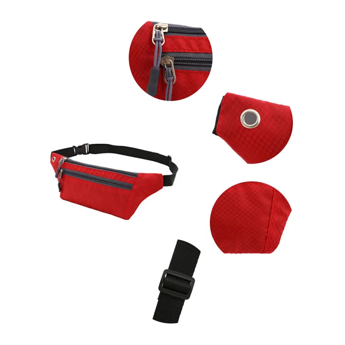 Fanny Pack for Men Women, Waterproof Sports Waist Bag Pack, Belt Bag for Travel Hiking Running 5