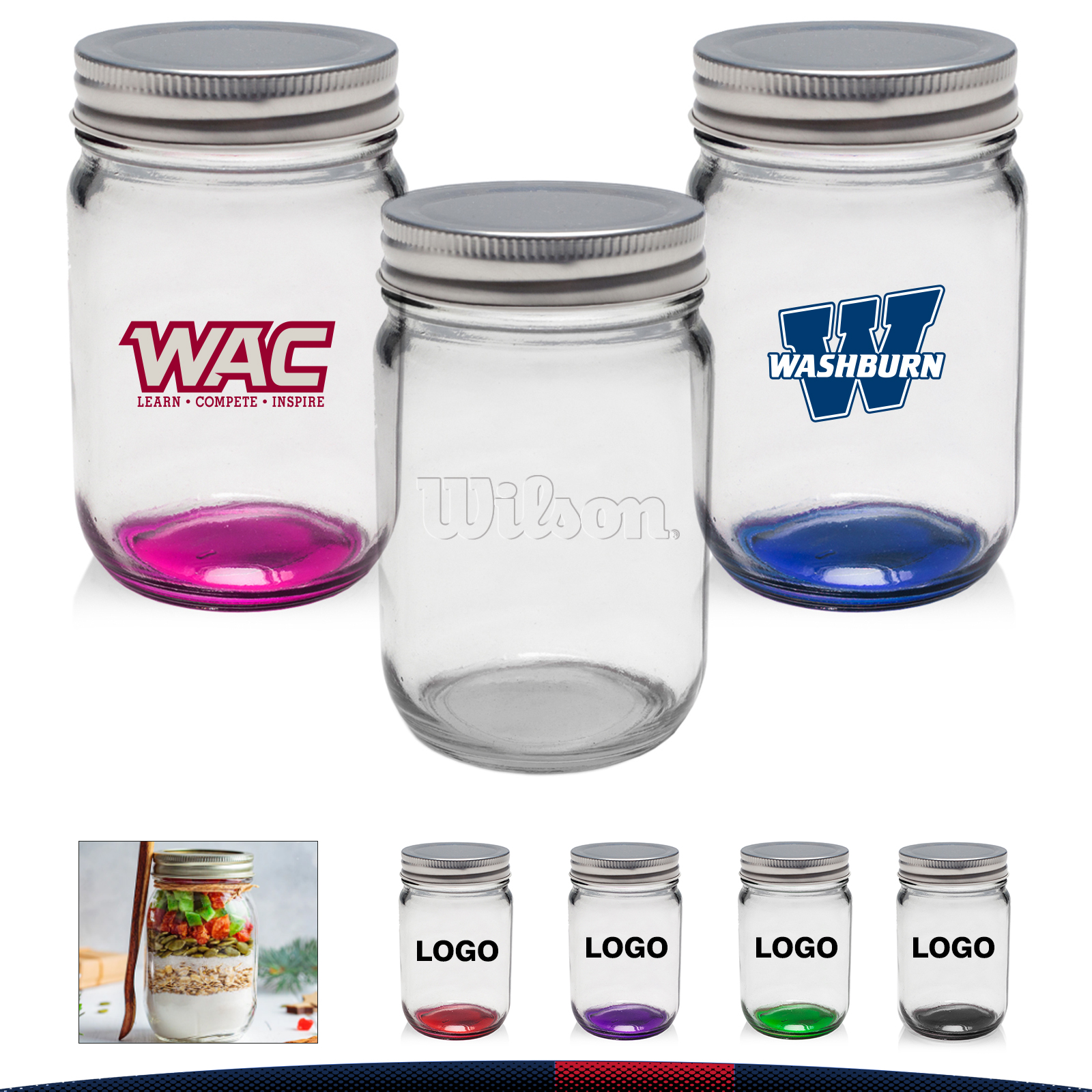 12 oz. Trevyn Canning Mason Jars 4