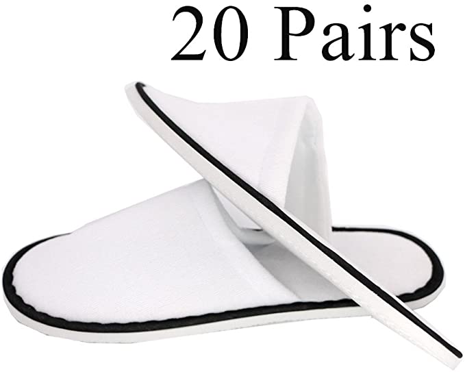 Disposable Velvet Padded Close-Toe Indoor Hotel Slippers 5