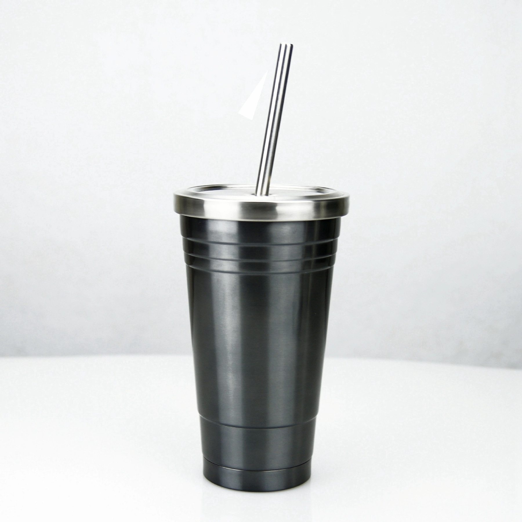 17 oz Stainless Steel Tumbler with Straw 4