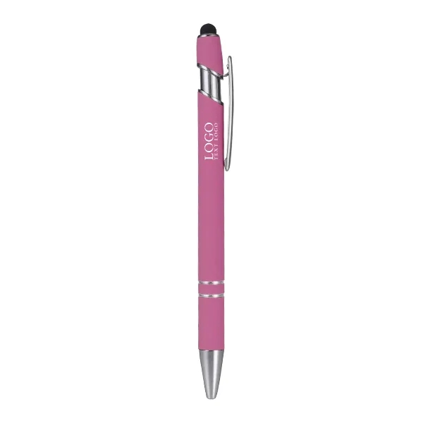 Custom Rubber Coated Stylus Ballpoint Pen 2
