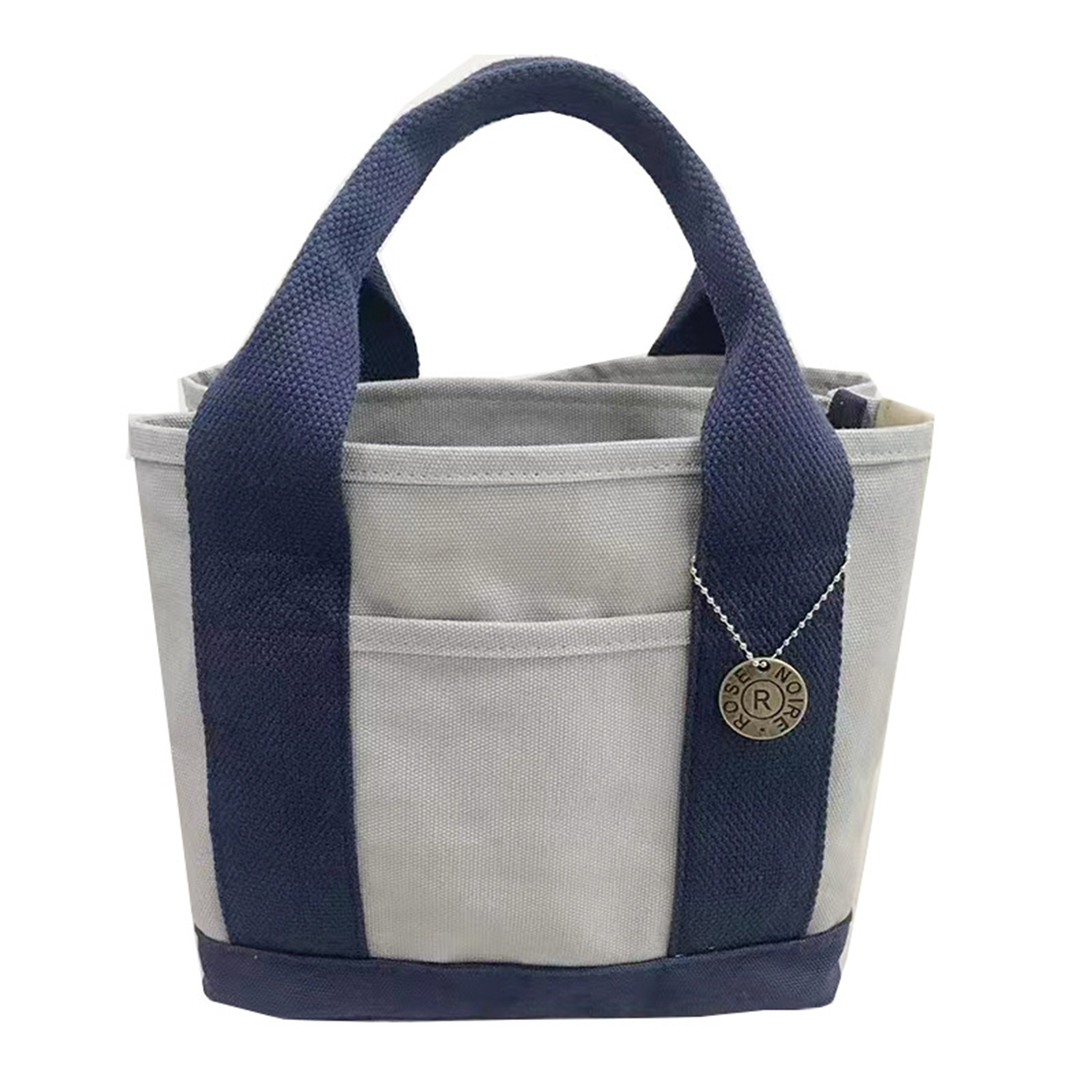 Multi-Pocket Canvas Handbag, custom tote bag with logo imprint 3