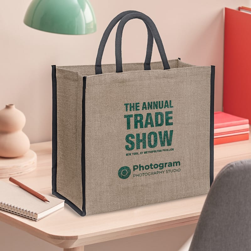 Custom Jute Tote Bags, custom tote bag with logo imprint 9