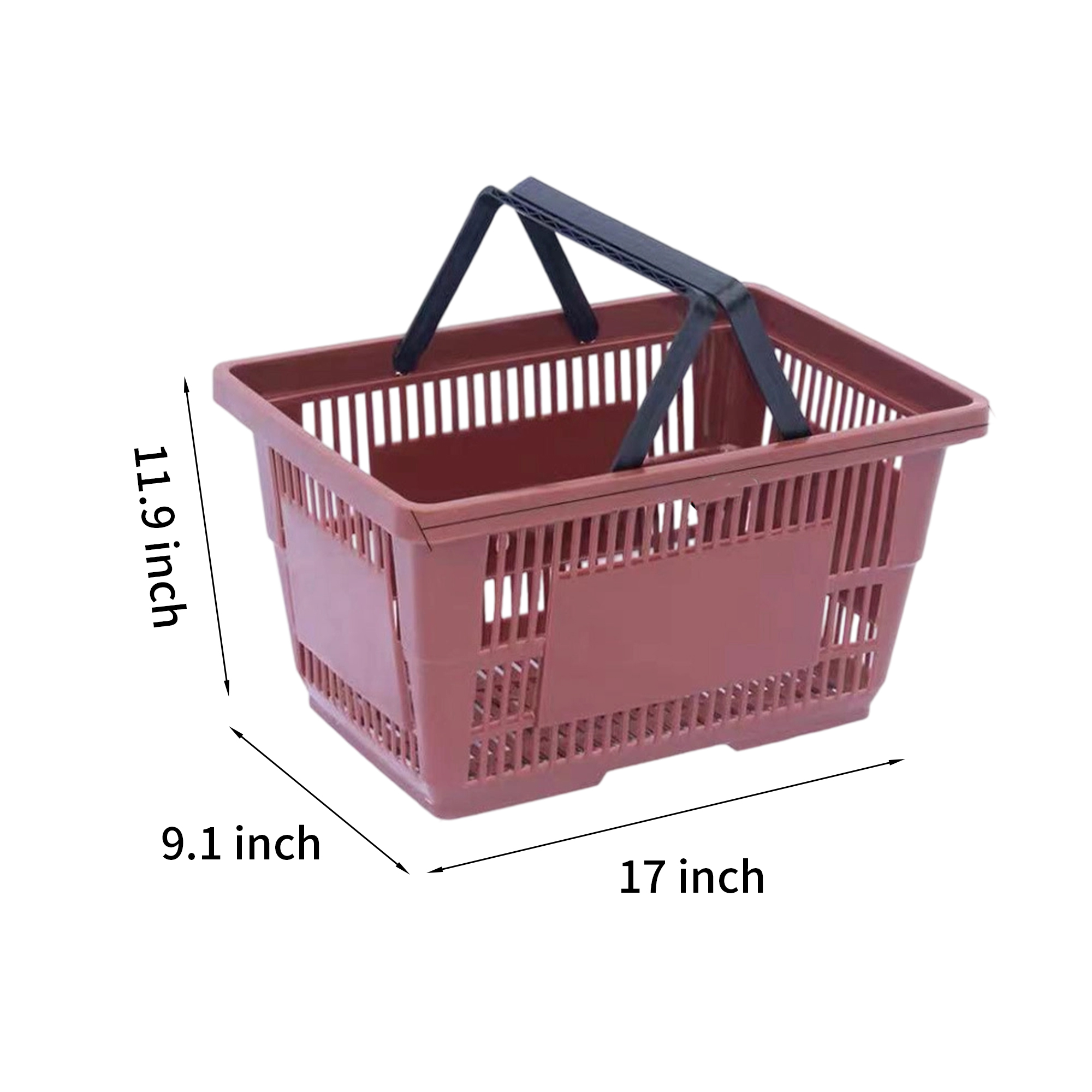 Plastic Rectangle Shopping Basket With Dual Handle 18 Litre 2