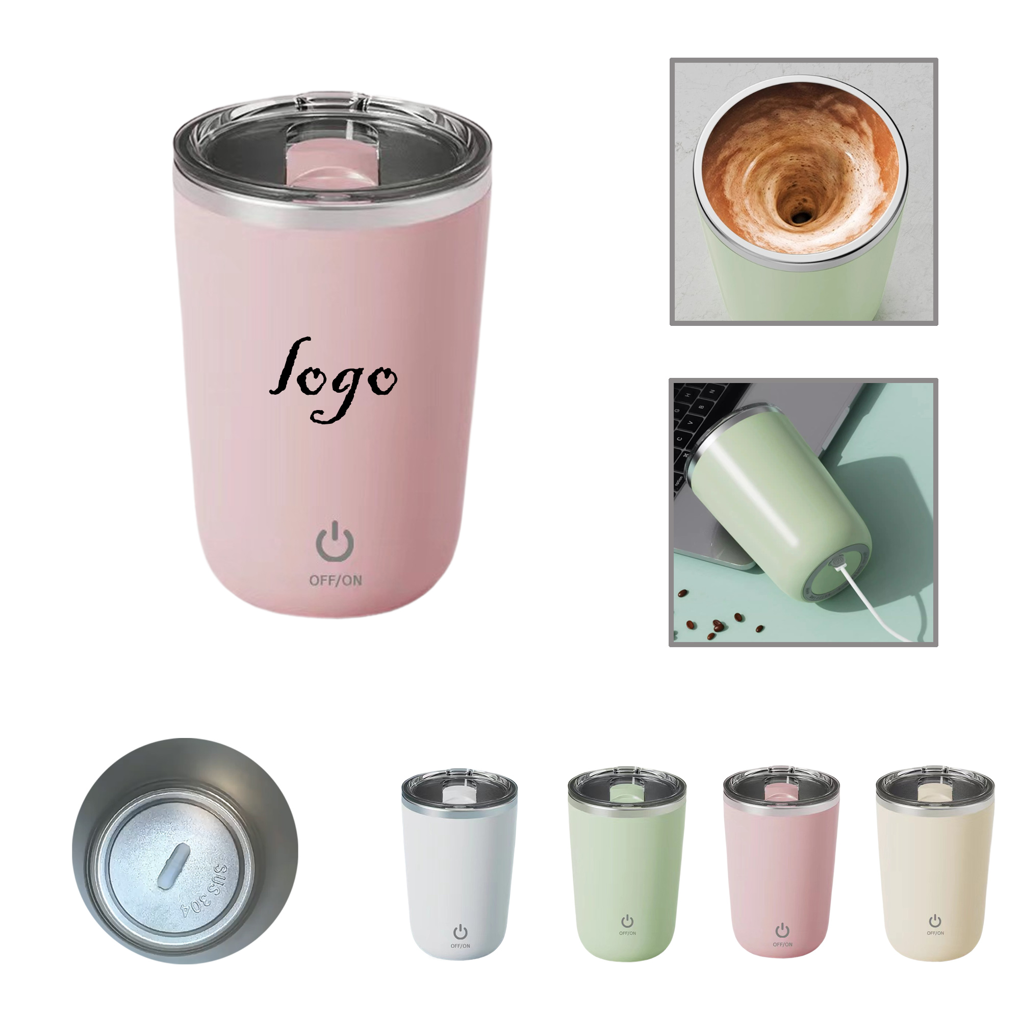 MOQ60 Electric Magnetic Stirring Travel Mug 1