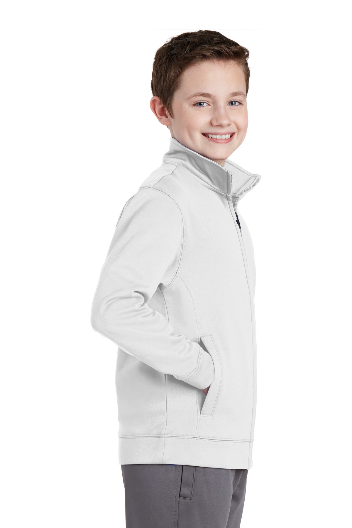 Sport-Tek® Youth Sport-Wick Fleece Full-Zip Jacket 21