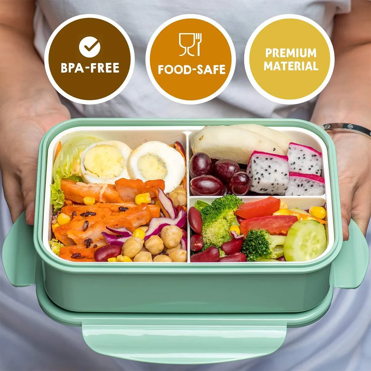 Custom Bento Lunch Box With Spoon & Fork 3