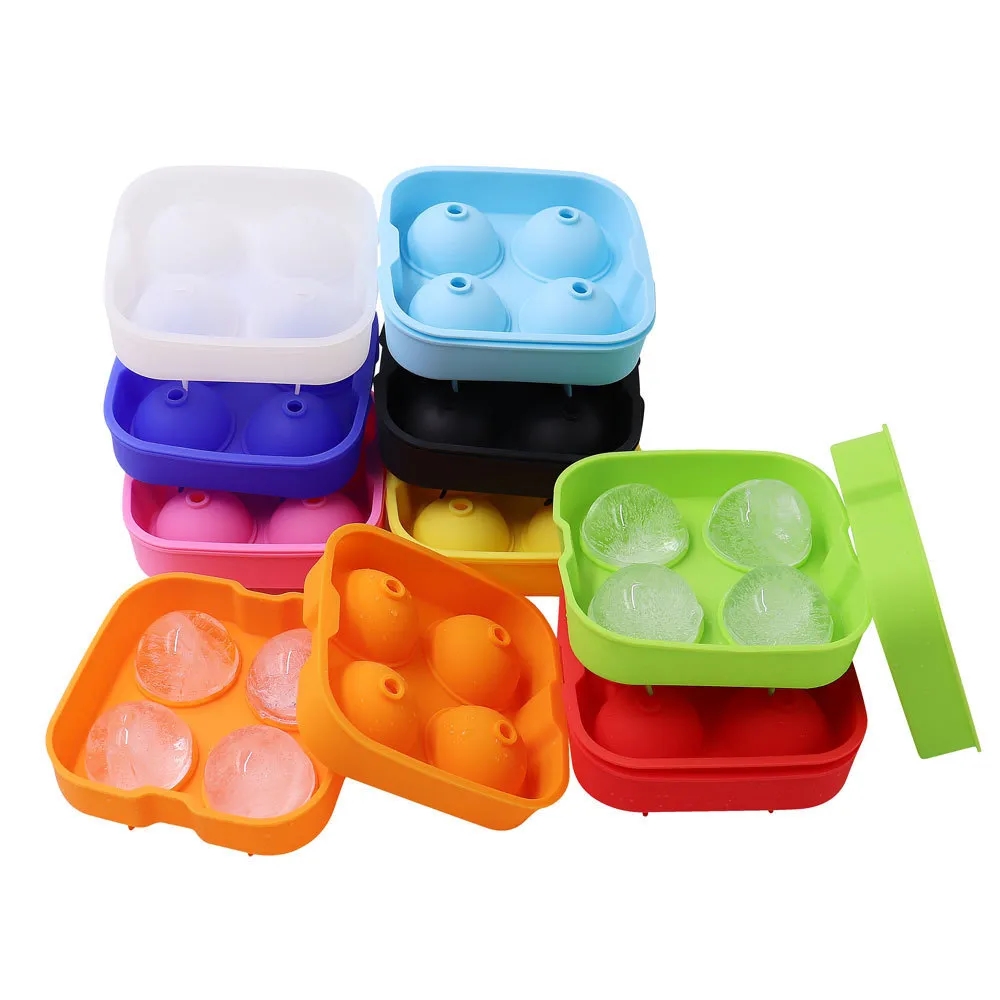 4 Silicone Ice Cube Sphere Molds 5