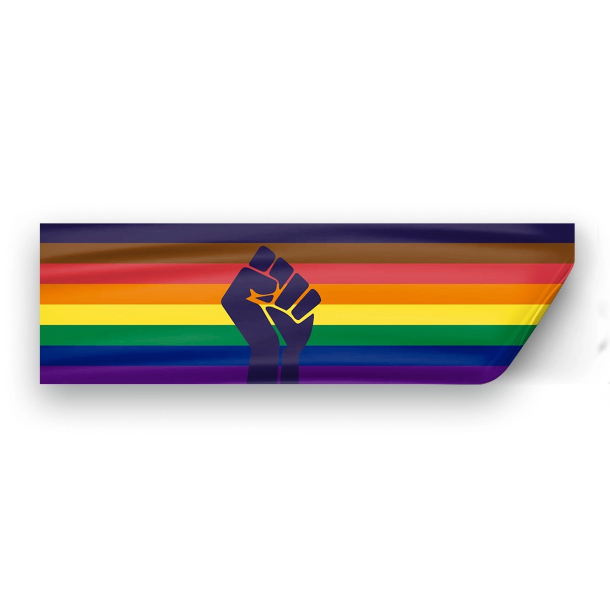 3" x 10" POC with fist Window Decals 2