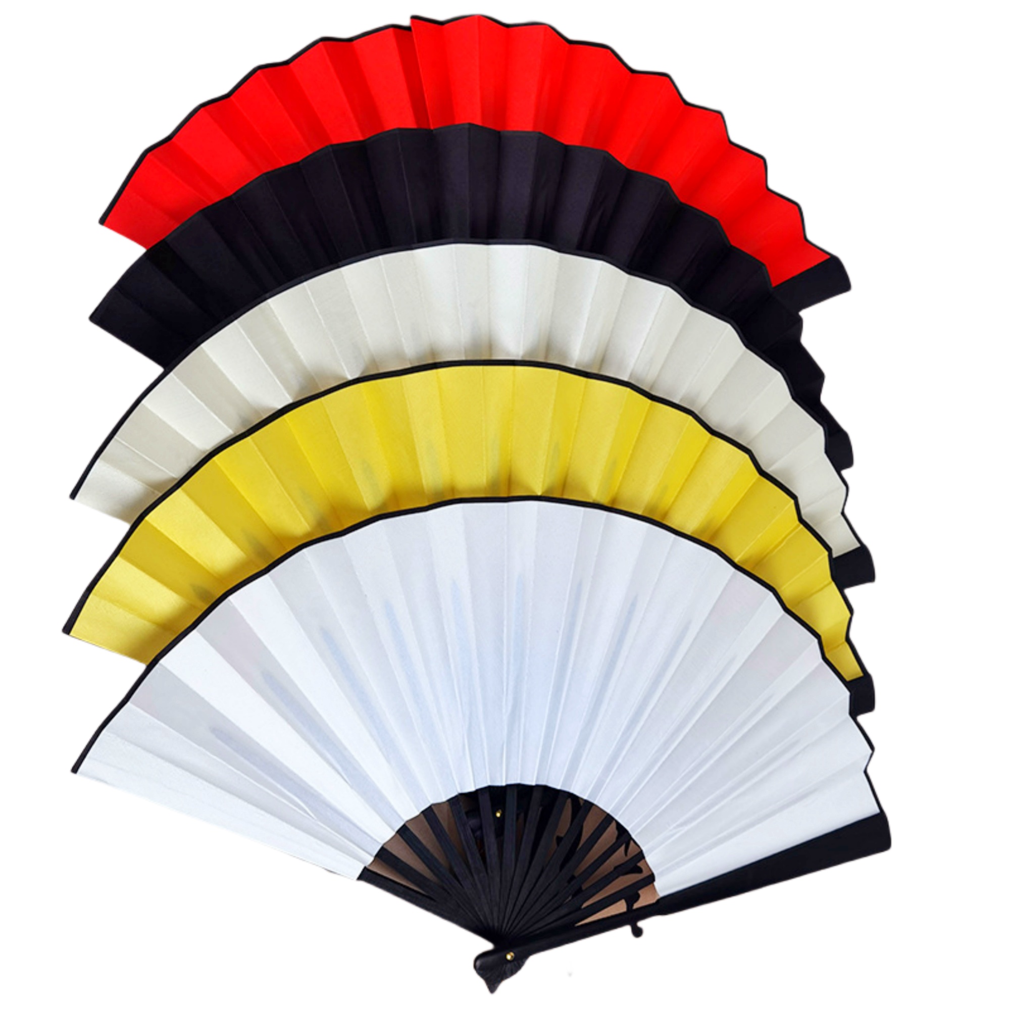 Chinese Blank Silk Folding Fan 2