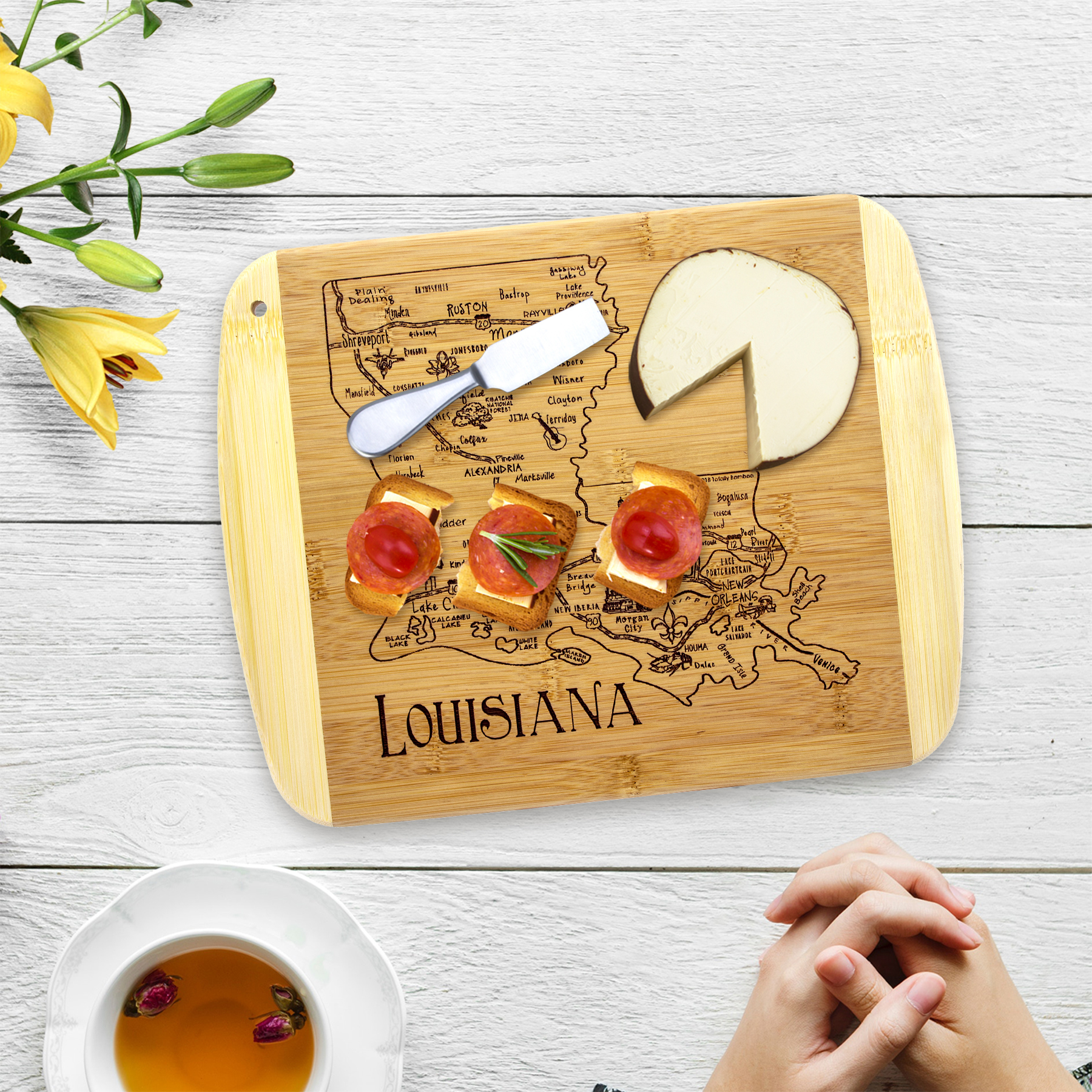 A Slice of Life Louisiana Serving & Cutting Board 6