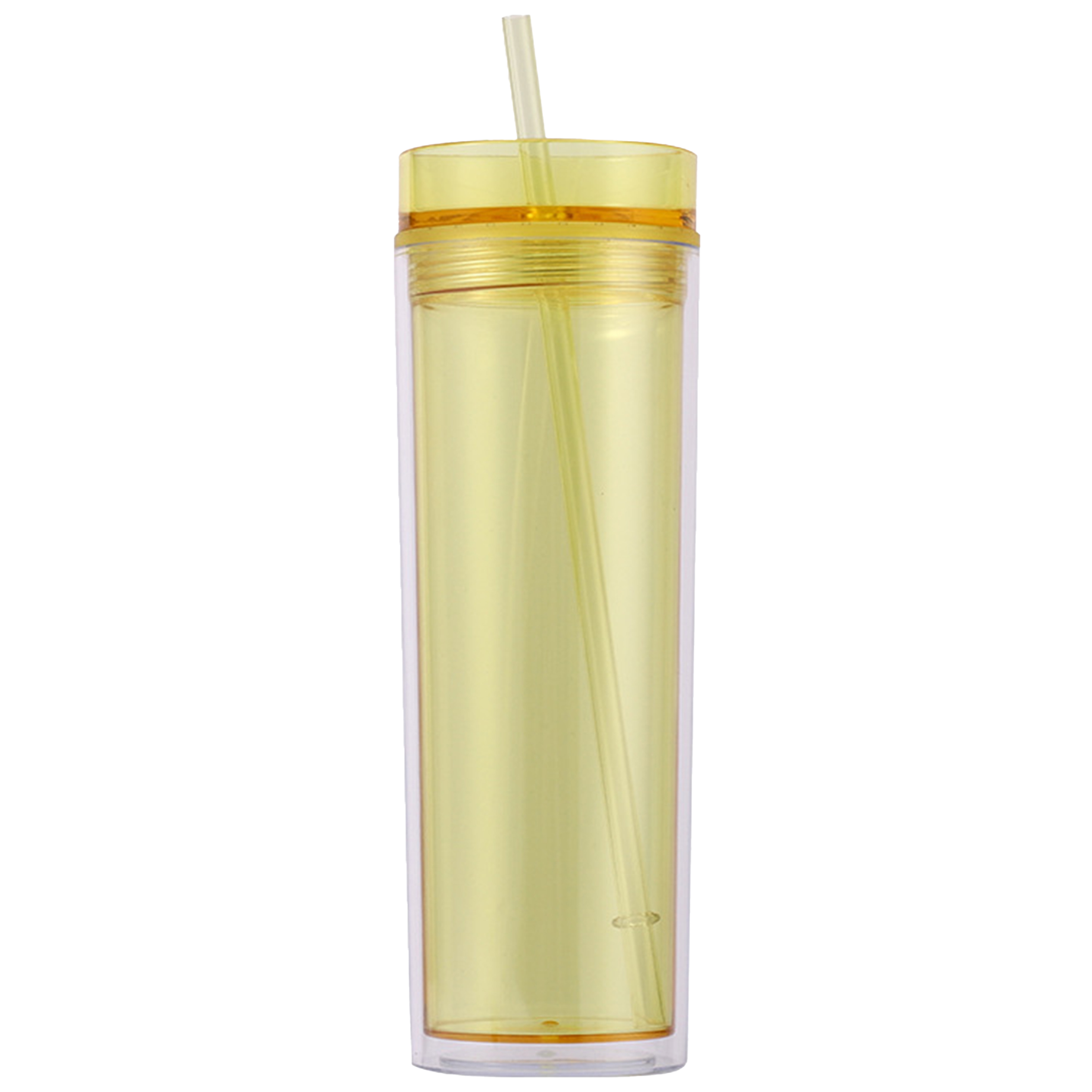 Polystyrene Double Layered Transparent Straw Cup 1