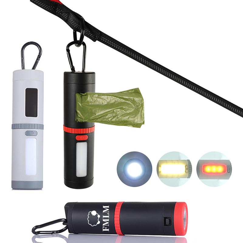 Pet Poop Bags Holder Dispenser with LED Flashlight 3