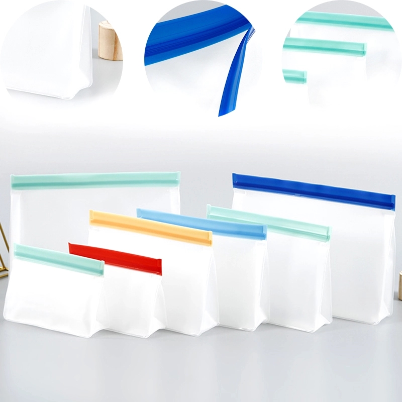PEVA Matte Slip zip Food Storage Bag Reuseable 2