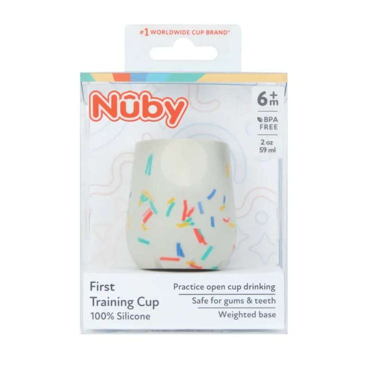 Nuby First Open Training Cups - Confetti 2oz 6+ Months 2