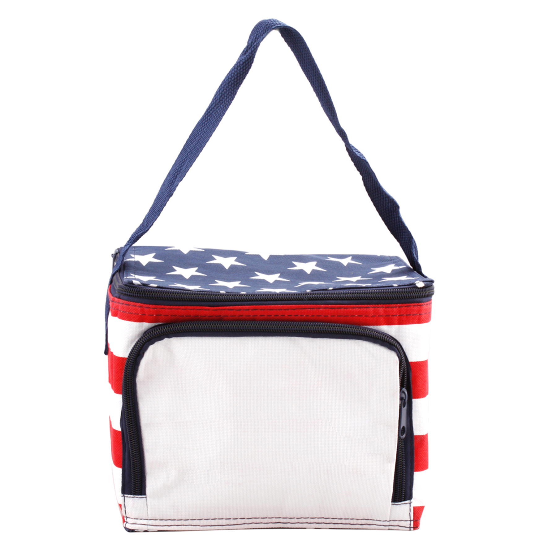 600D Polyester Insulated Stars & Stripes 6 Can Cooler Bag (Cooler, Bags) 3